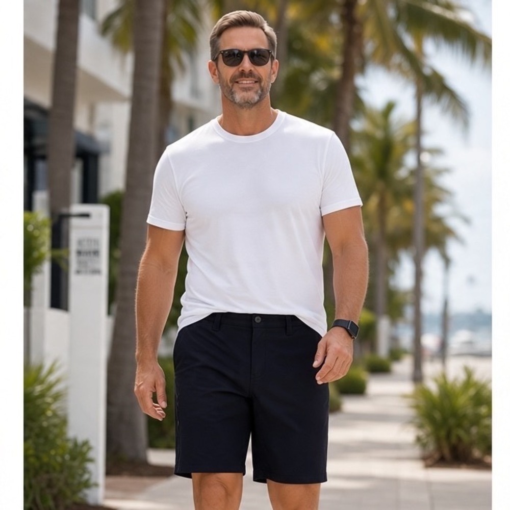BYLT Premium Basics Everyday Short 8 Navy Blue Mens Size 36 EDAY_SHO_8_NVY_36
